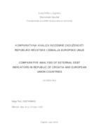 prikaz prve stranice dokumenta Komparativna analiza inozemne zaduženosti Republike Hrvatske i zemalja Europske unije