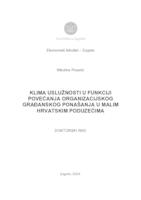 prikaz prve stranice dokumenta Klima uslužnosti u funkciji povećanja organizacijskog građanskog ponašanja u malim hrvatskim poduzećima