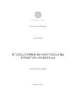 prikaz prve stranice dokumenta Utjecaj formalnih institucija na strukturu investicija