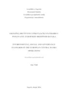 prikaz prve stranice dokumenta Okolišni, društveni i upravljački standardi u poslovanju europskih središnjih banaka