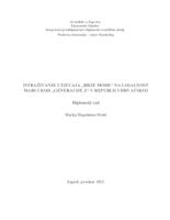 prikaz prve stranice dokumenta Istraživanje utjecaja "Brze mode" na lojalnost marci kod "Generacije Z" u Republici Hrvatskoj