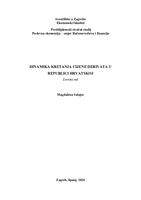 prikaz prve stranice dokumenta Dinamika kretanja cijene derivata u Republici Hrvatskoj