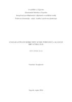 prikaz prve stranice dokumenta Analiza financijske situacije poduzeća Allianz Hrvatska d.d.