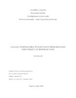 prikaz prve stranice dokumenta Analiza tehnološke intezivnosti prerađivačke industrije u Europskoj uniji