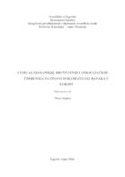 prikaz prve stranice dokumenta Utjecaj ekoloških, društvenih i upravljačkih čimbenika na financijski rezultat banaka u Europi