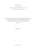 prikaz prve stranice dokumenta Analiza utjecaja izravnih inozemnih ulaganja na gospodarski rast u posttranzicijskim zemljama članicama Europske unije