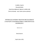 prikaz prve stranice dokumenta Optimizacija internet trgovine specijalizirane za rasvjetu i elektromaterijal i implementacija kontrolinga