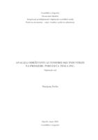 prikaz prve stranice dokumenta Analiza održivosti automobilske industrije na primjeru poduzeća Tesla Inc.