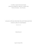 prikaz prve stranice dokumenta Analiza učinaka politike negativnih kamatnih stopa na realnu ekonomiju