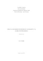 prikaz prve stranice dokumenta Upravljanje kreditnim rizikom u bankarstvu na izabranim primjerima