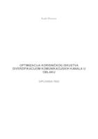 prikaz prve stranice dokumenta Optimizacija korisničkog iskustva diverzifikacijom komunikacijskih kanala u oblaku