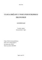 prikaz prve stranice dokumenta Uloga države u postindustrijjskoj ekonomiji