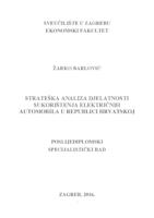 prikaz prve stranice dokumenta Strateška analiza djelatnosti sukorištenja električnih automobila u republici Hrvatskoj