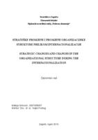 prikaz prve stranice dokumenta Strateške promjene i promjene organizacijske strukture prilikom internacionalizacije