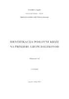 prikaz prve stranice dokumenta Identifikacija poslovne krize na primjeru grupe Dalekovod