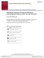 prikaz prve stranice dokumenta Alternative measures of internal distance in estimating home bias in trade: the case of Croatia