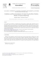 prikaz prve stranice dokumenta Guidelines and Recommendations for Improving the Micro Entities Model of Financial Reporting