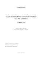 prikaz prve stranice dokumenta Uloga turizma u gospodarstvu Velike Gorice