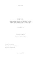 prikaz prve stranice dokumenta CARITAS - ZANOS I MOLOSRĐE U POSLOVANJU HUMANITARNIH ORGANIZACIJA