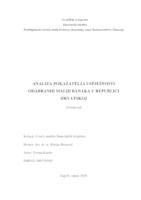prikaz prve stranice dokumenta Analiza pokazatelja uspješnosti odabranih malih banaka u Republici Hrvatskoj