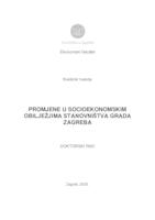 prikaz prve stranice dokumenta Promjene u socioekonomskim obilježjima stanovništva Grada Zagreba