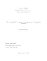 prikaz prve stranice dokumenta The European Union’s approach to the governance of integration processes