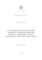 prikaz prve stranice dokumenta Uloga poslovne inteligencije u donošenju nestrukturiranih odluka u srednjim i velikim poduzećima u Republici Hrvatskoj
