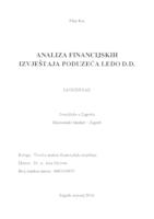 prikaz prve stranice dokumenta Analiza financijskih izvještaja poduzeća Ledo d.d.