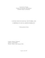 prikaz prve stranice dokumenta CONNECTION OF SOCIAL NETWORK AND CORPORATE SOCIAL RESPONSIBILITY