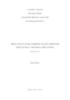 prikaz prve stranice dokumenta Oblici financijske podrške malim i srednjim poduzećima u Republici Hrvatskoj