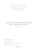 prikaz prve stranice dokumenta Analiza poslovanja na primjeru velike banke u Republici Hrvatskoj