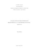 prikaz prve stranice dokumenta Analiza financijske pismenosti srednjoškolaca Varaždinske županije