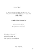 prikaz prve stranice dokumenta Importance of strategy in small companies