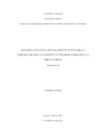 prikaz prve stranice dokumenta Položaj institucionalnih investitora u strukturama vlasništva velikih poduzeća u Hrvatskoj