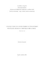 prikaz prve stranice dokumenta Analiza utjecaja covid-19 krize na financijsko ponašanje građana u Republici Hrvatskoj