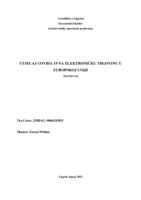 prikaz prve stranice dokumenta Utjecaj Covida 19 na elektroničku trgovinu u Europskoj uniji
