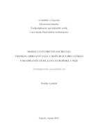 prikaz prve stranice dokumenta Modeli i izvori financiranja visokog obrazovanja u Republici Hrvatskoj i odabranim zemljama Europske unije