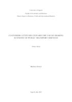 prikaz prve stranice dokumenta CUSTOMERS ATTITUDES TOWARD THE USE OF SHARING ECONOMY OF PUBLIC TRANSPORT SERVICES