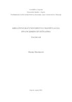 prikaz prve stranice dokumenta Kreativno računovodstvo i manipulacija financijskim izvještajima