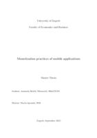 prikaz prve stranice dokumenta Monetization practices of mobile applications